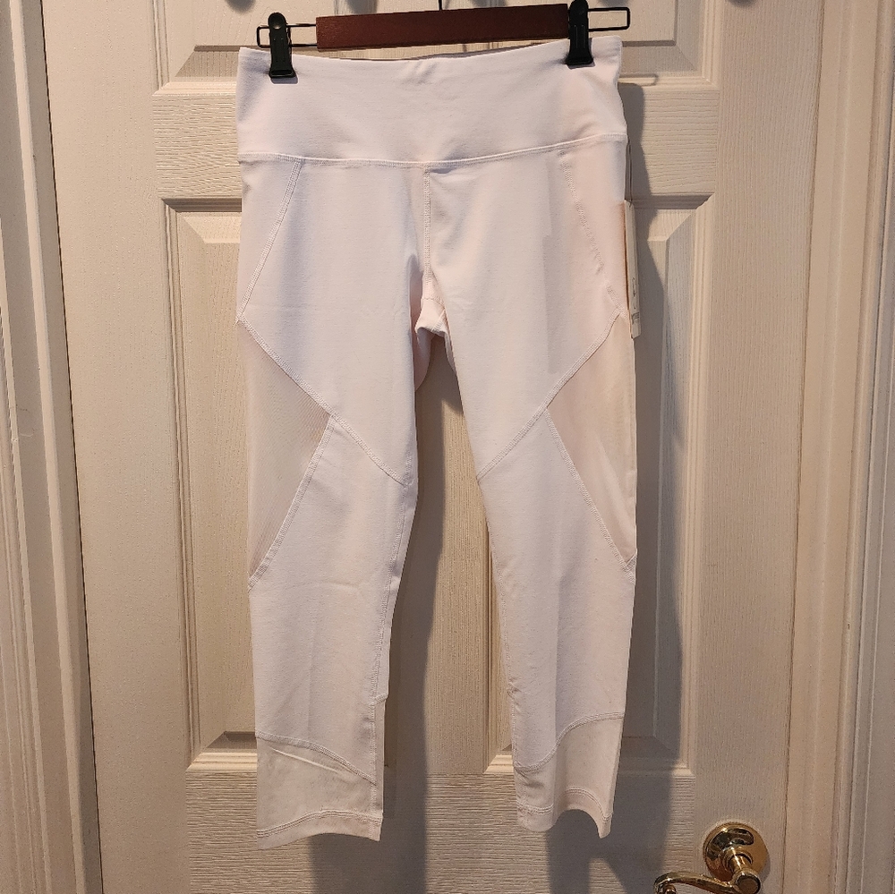 NWT White Mesh Work Out Leggings 90° by Reflex Medium